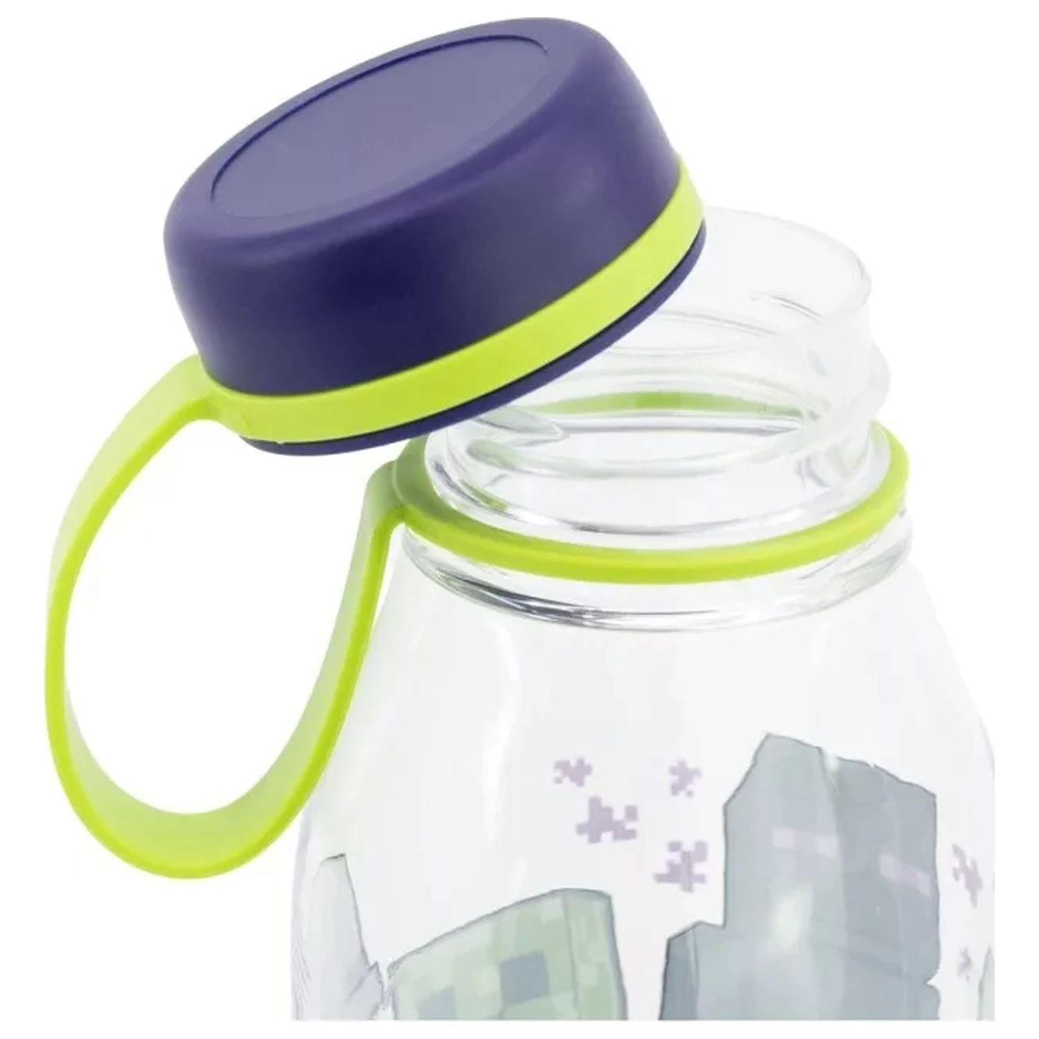 Sticla de apa din plastic Ecozen Minecraft Creeper Squad cu capac prin insurubare 650 ml poza produsului