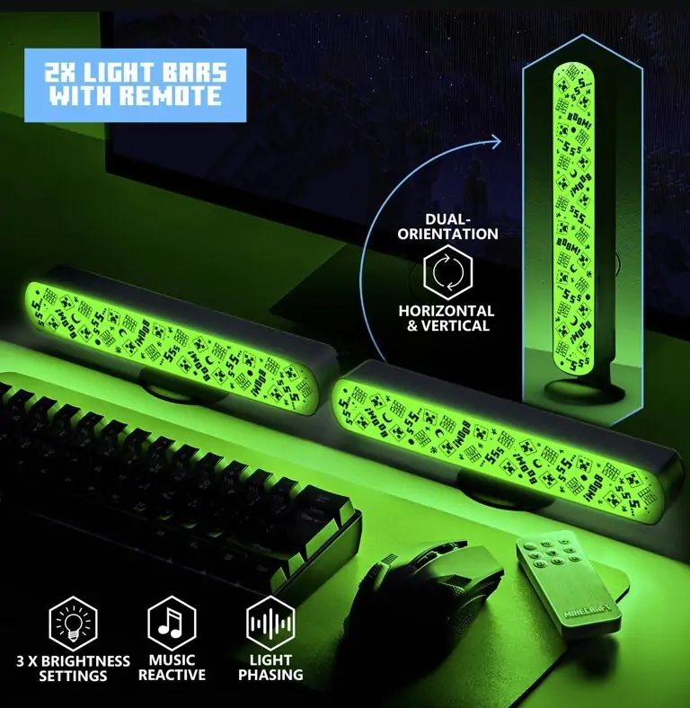Minecraft Creepers Set 2 bare luminoase poza produsului