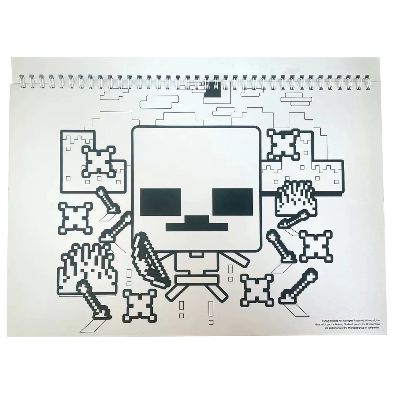 Minecraft Creepers Need Hugs A/4 Spiral Sketchbook cu 40 de stickere poza produsului