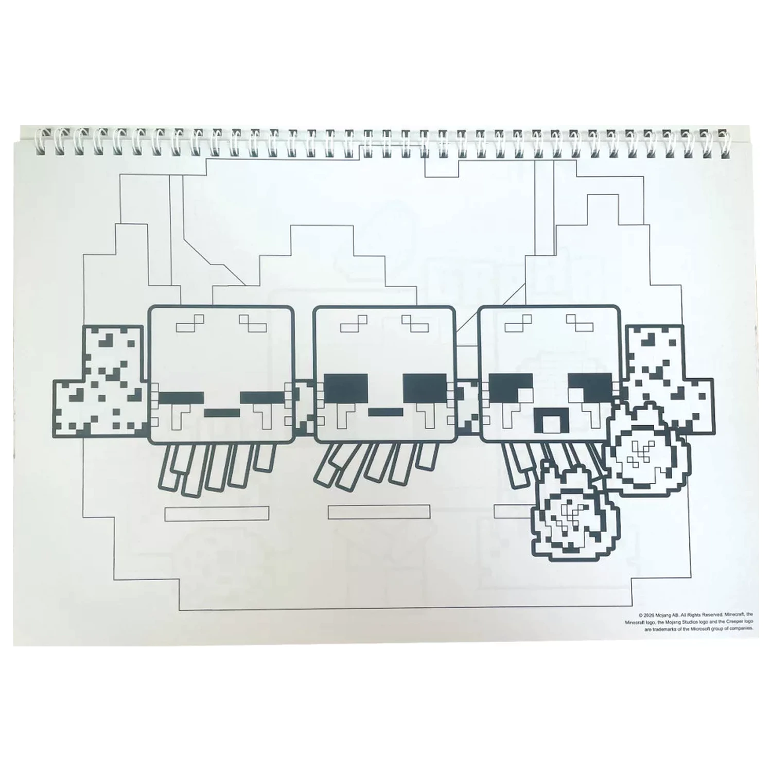 Minecraft Creepers Need Hugs A/4 Spiral Sketchbook cu 40 de stickere poza produsului