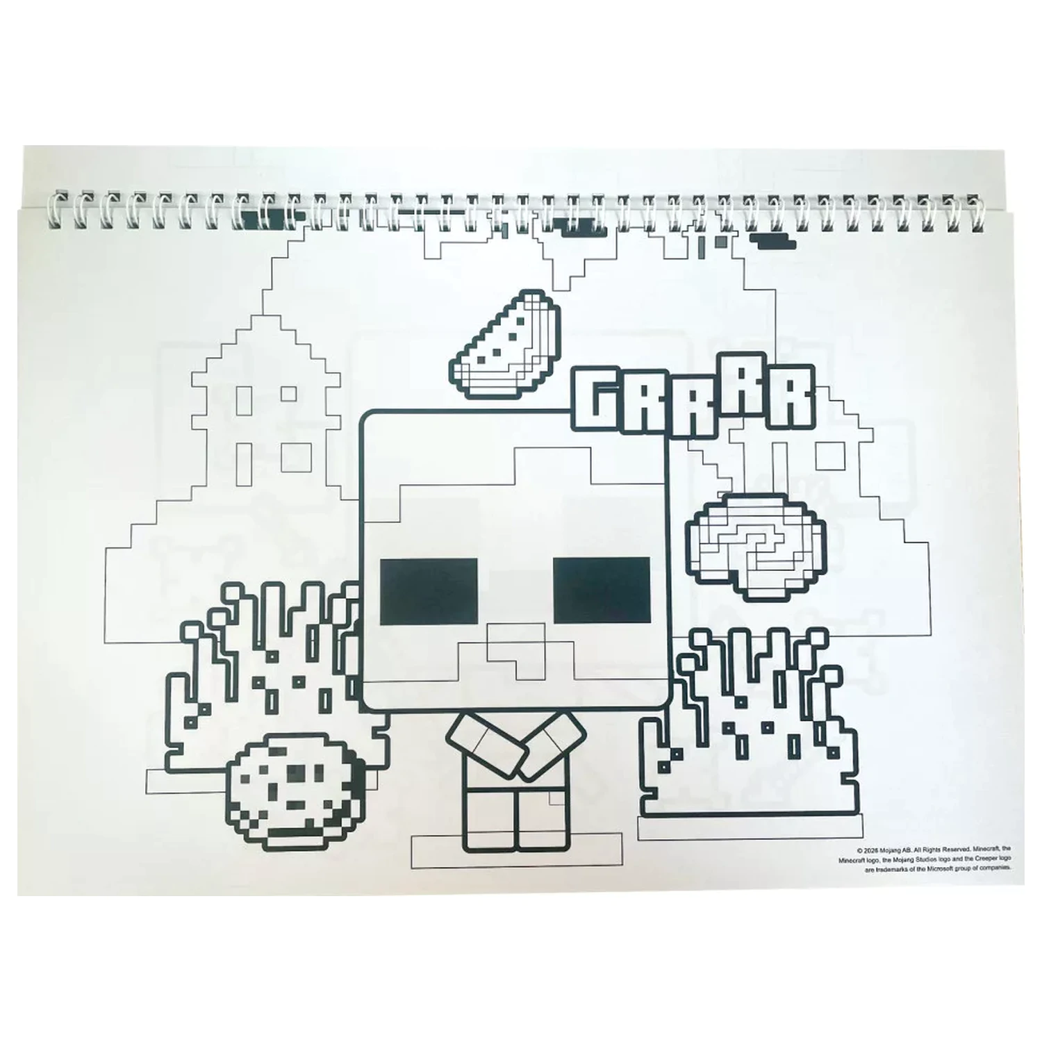 Minecraft Creepers Need Hugs A/4 Spiral Sketchbook cu 40 de stickere poza produsului