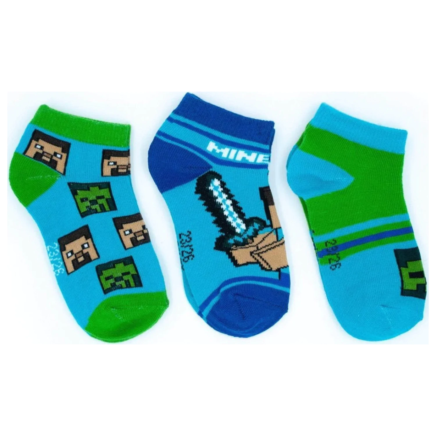 Minecraft Crew Kids Secret Socks 31/34 poza produsului