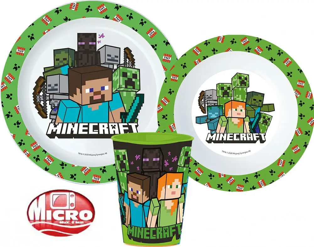 Set vesela Minecraft, set micro plastic poza produsului