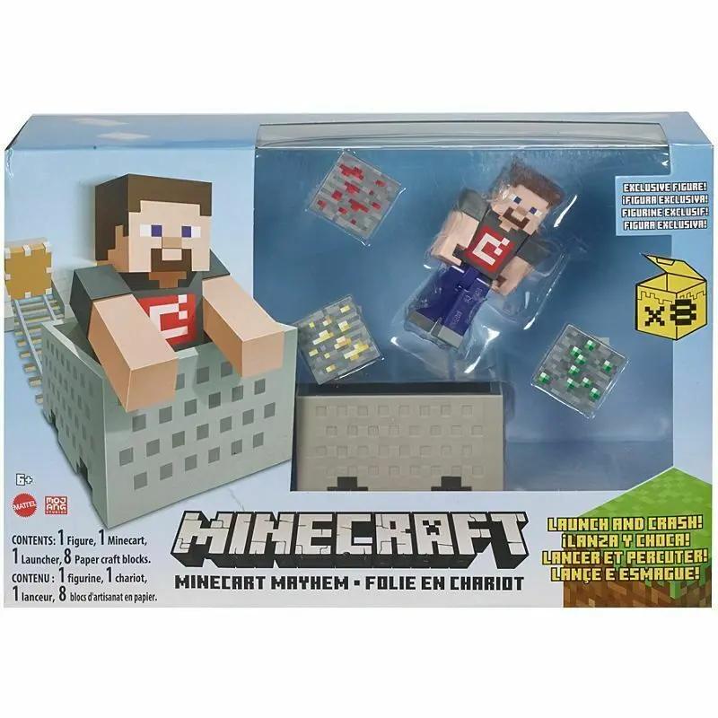 Figurină Minecraft Vagon Exploziv Steve poza produsului