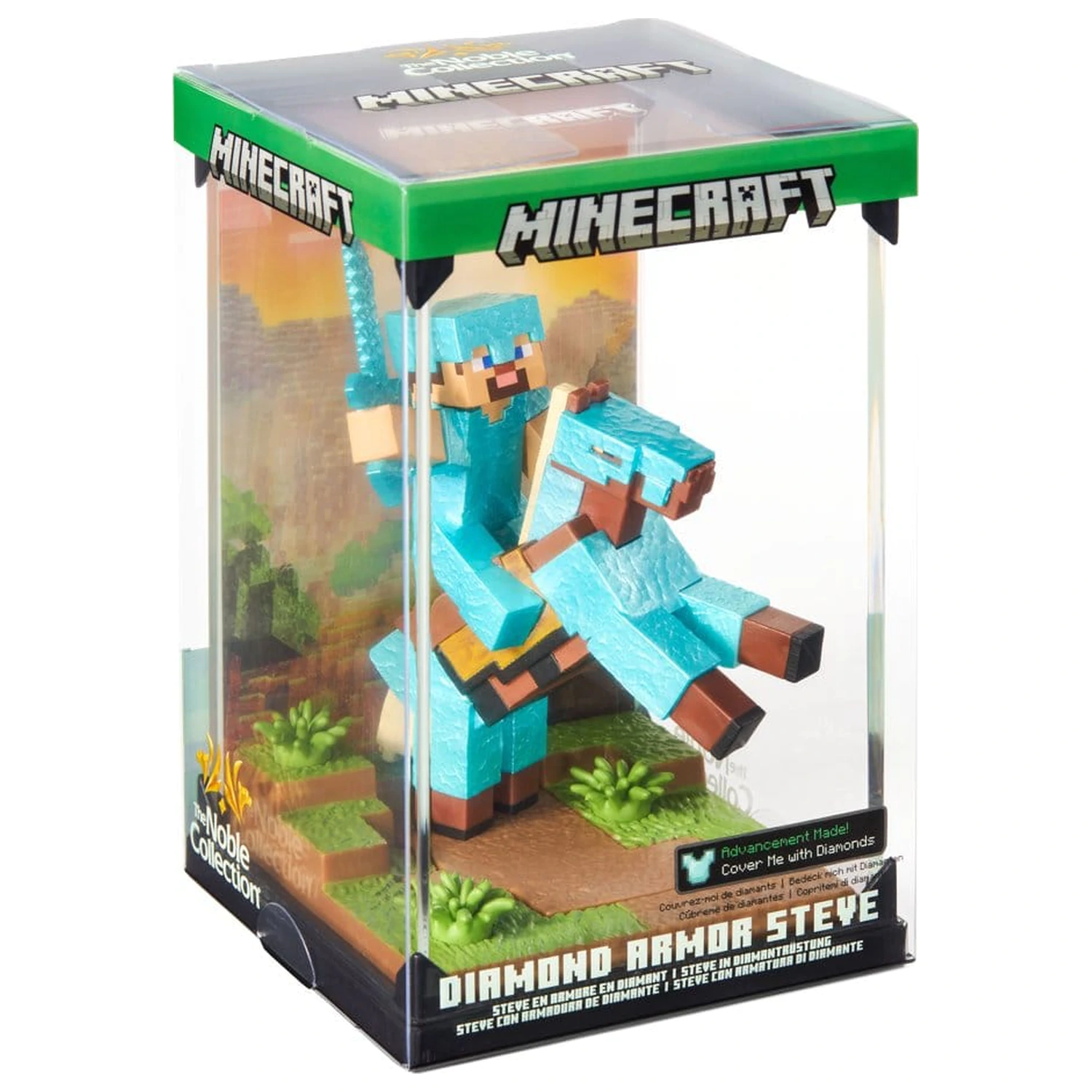 Minecraft Figura Diorama Armura de Diamant Steve si Cal 18 cm poza produsului