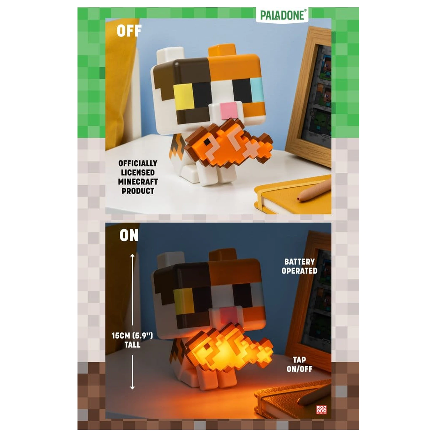 Minecraft GloBuddies Light Cat 15 cm poza produsului