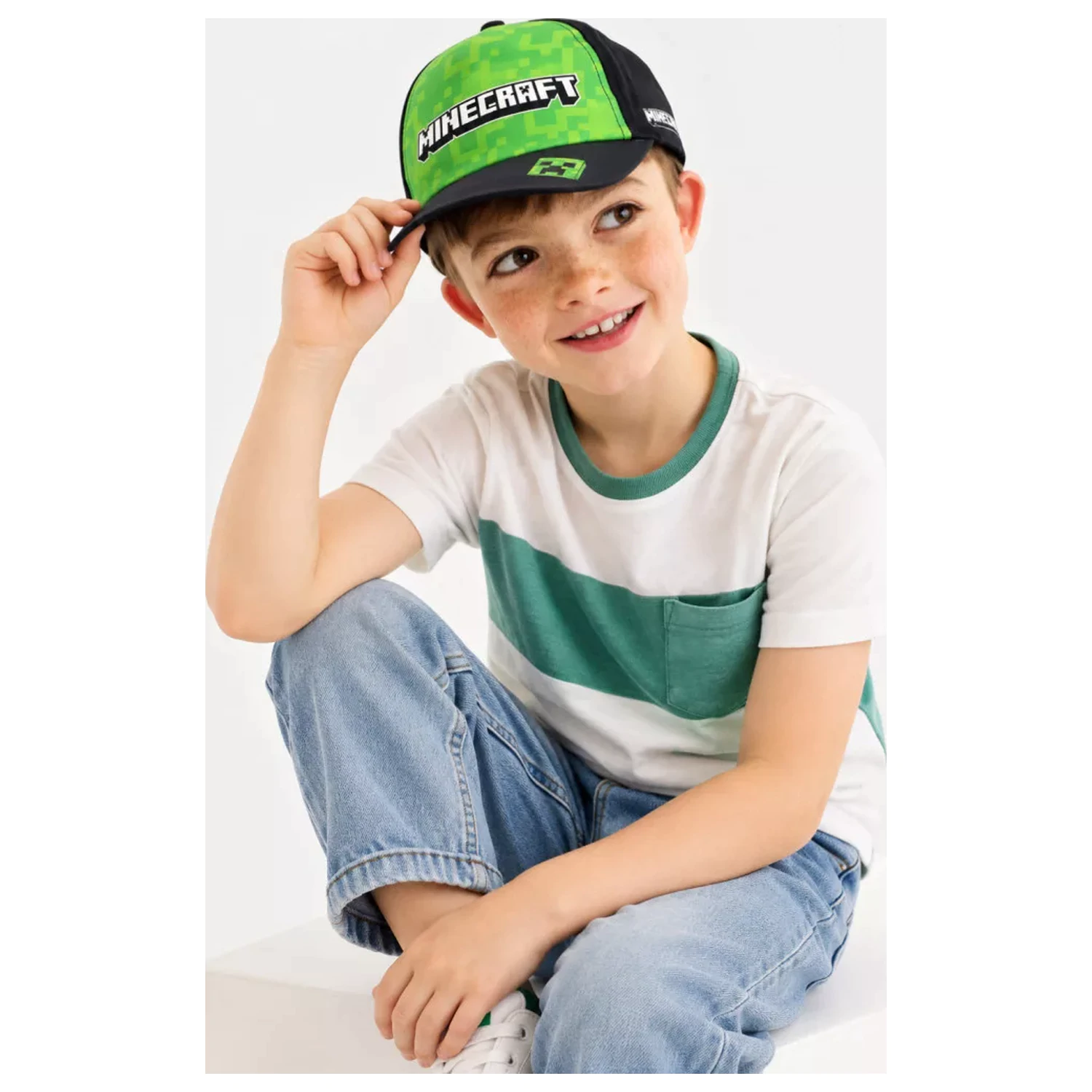 Sapca de baseball Minecraft Green Block copii 55 cm poza produsului