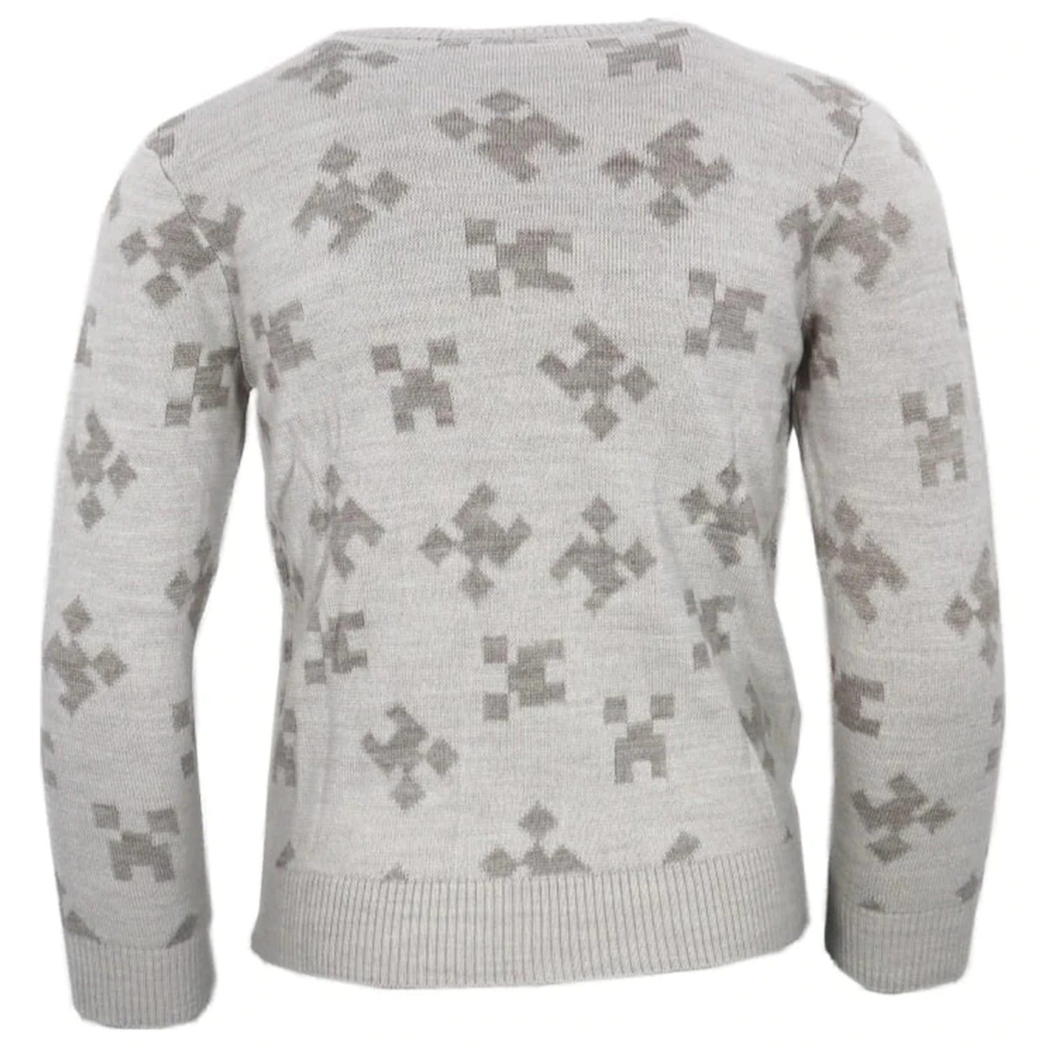 Minecraft Grey Kids' Knitted Pulover pentru copii din tricotaj, gri poza produsului