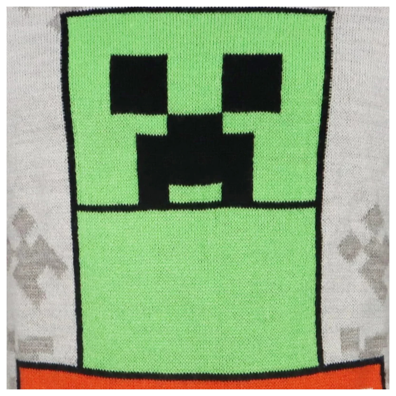 Minecraft Grey Kids' Knitted Pulover pentru copii din tricotaj, gri poza produsului