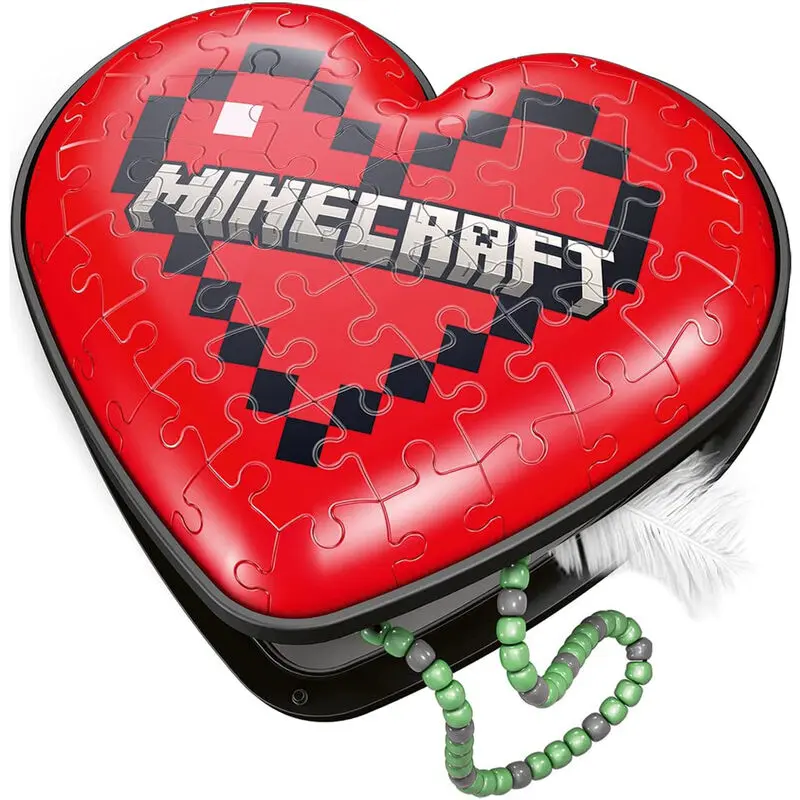 Minecraft Heart 3D puzzle 54 piese poza produsului