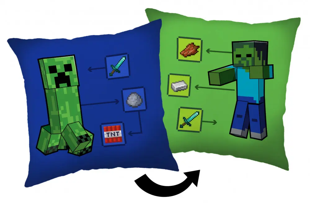 Minecraft How to Creeper pernuta, perna decorativa 40*40 cm poza produsului
