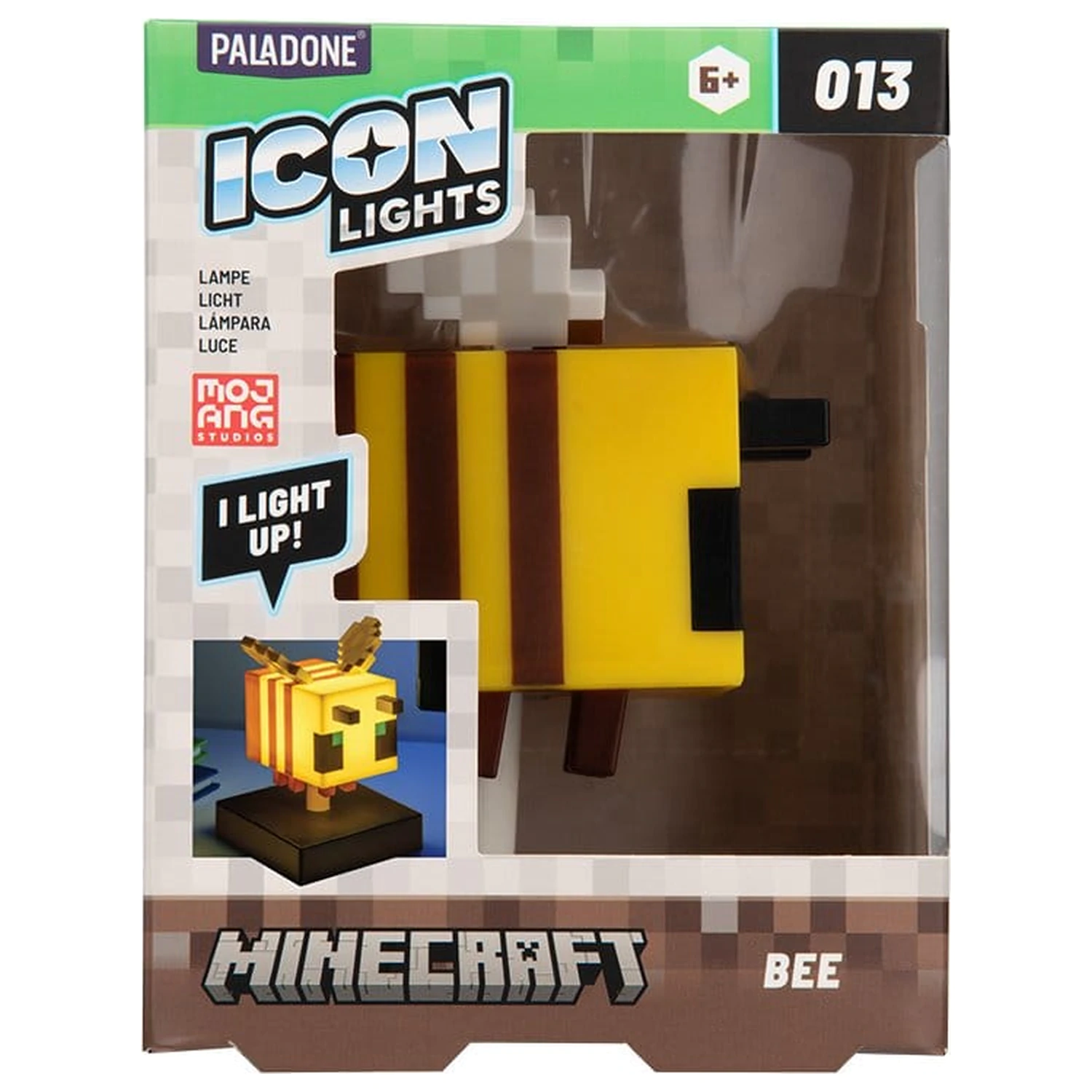 Lampa mini Minecraft Icon Light Bee 11 cm poza produsului