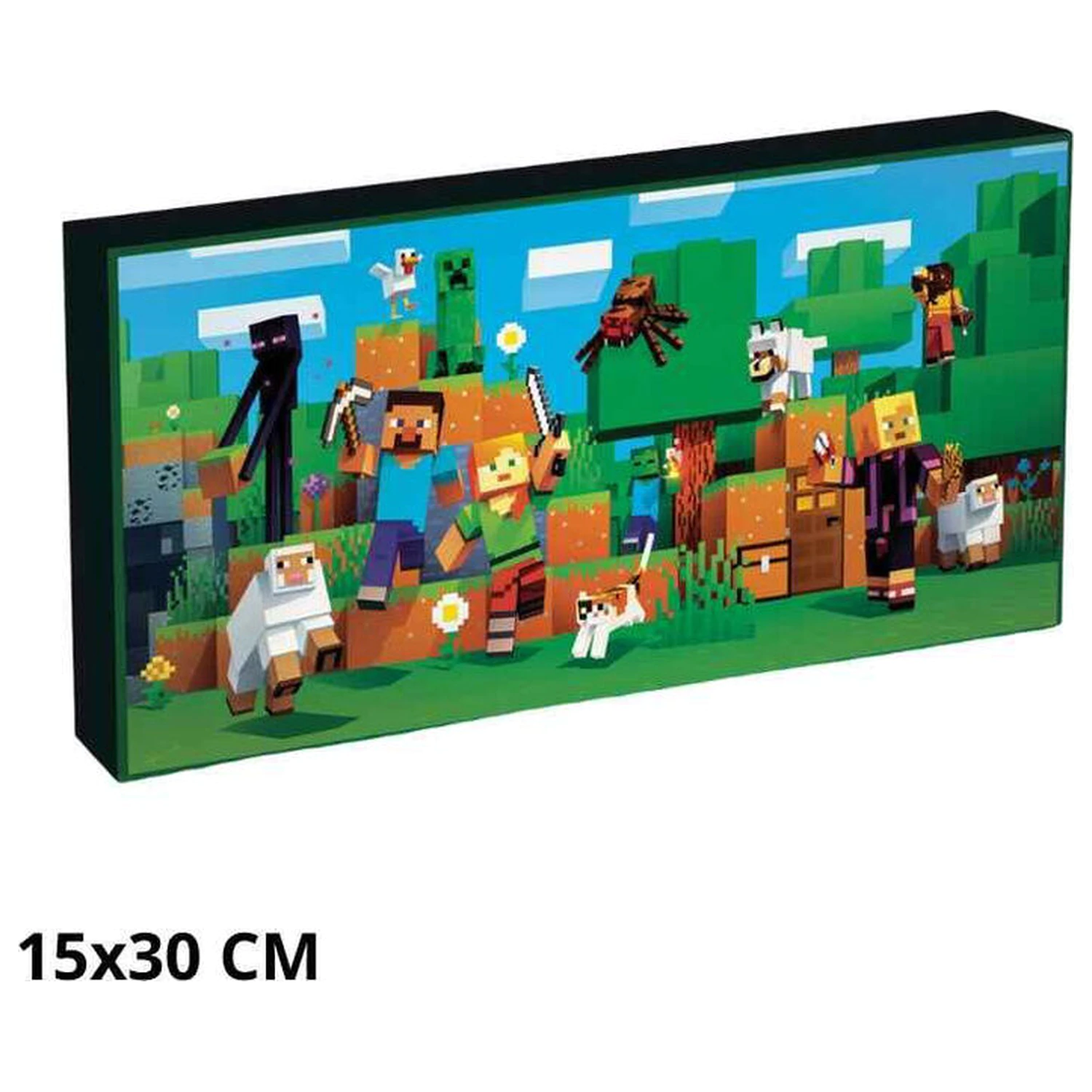 Minecraft tablou iluminat din panza poza produsului