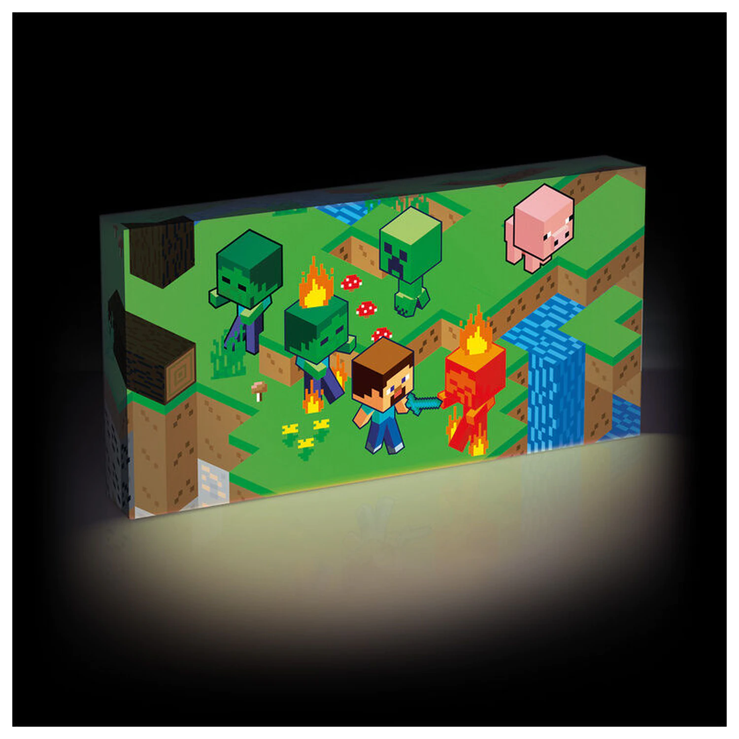 Minecraft tablou iluminat din panza poza produsului