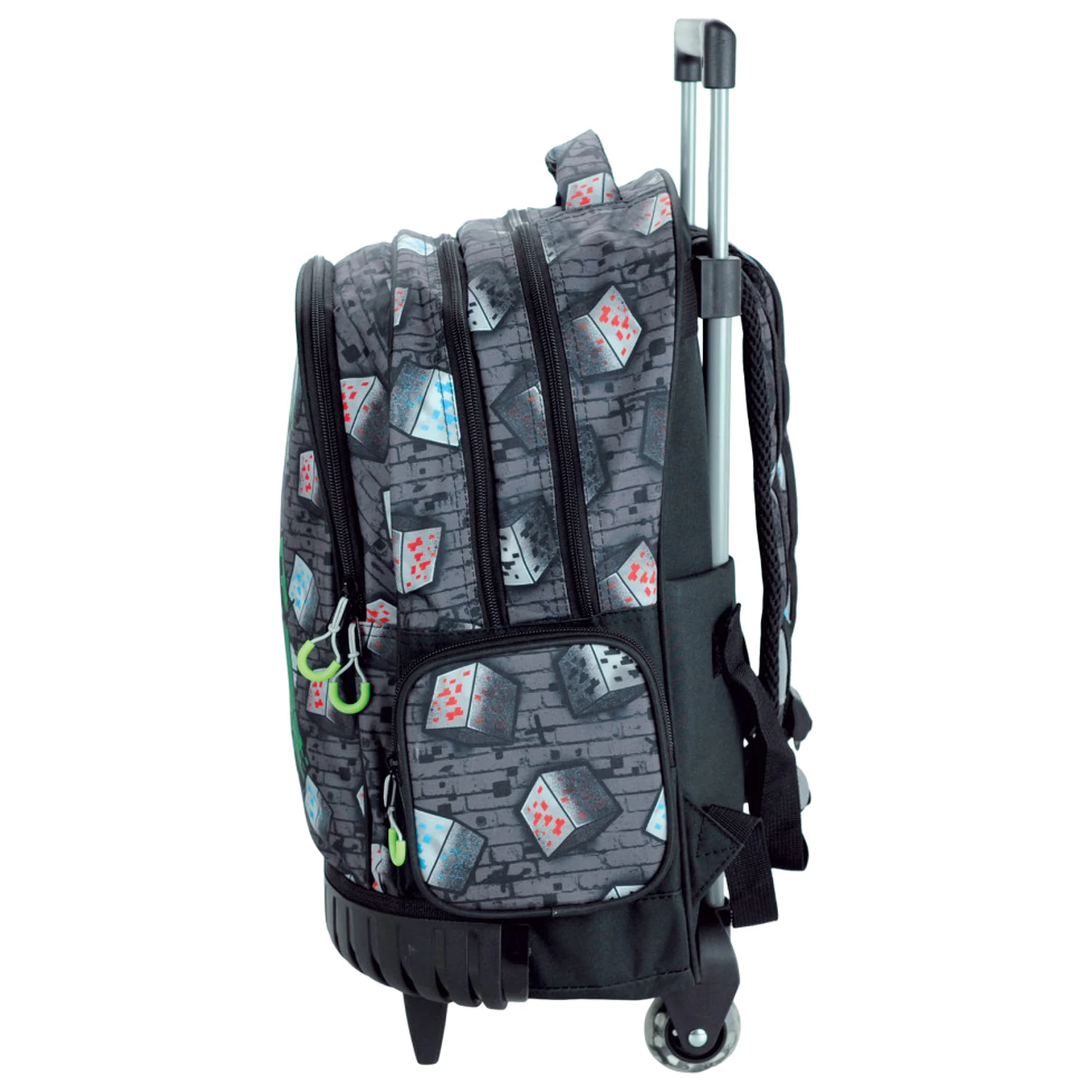 Minecraft Metro Art ghiozdan scolar cu roti, geanta 46 cm poza produsului