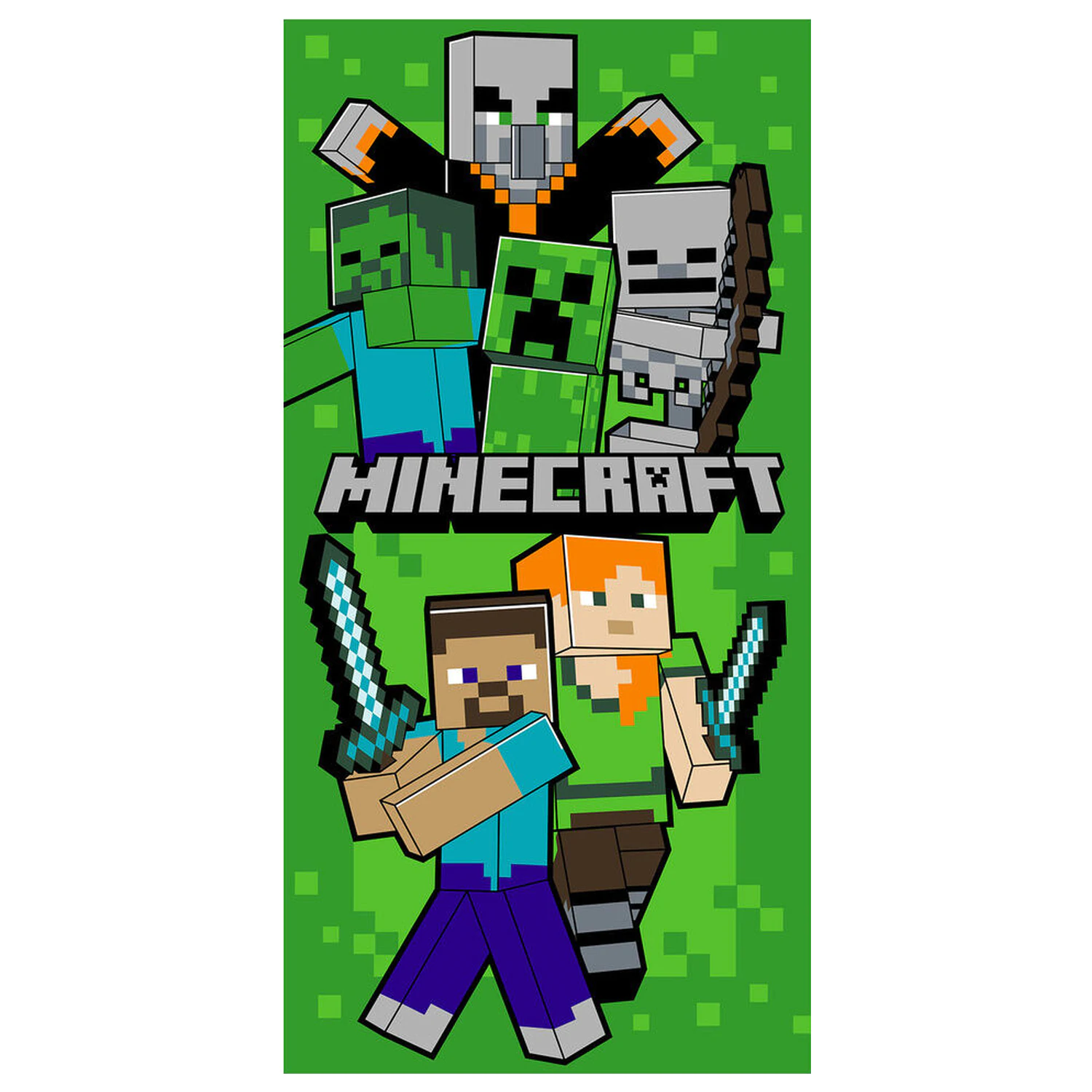 Minecraft prosop de plaja din microfibra poza produsului