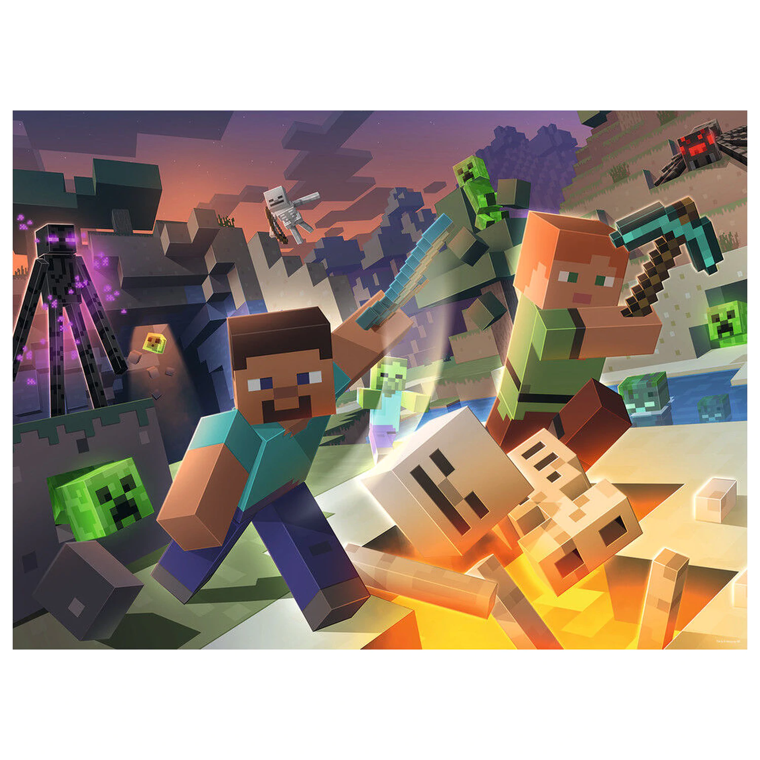 Puzzle Minecraft Monstru Minecraft (100 piese) poza produsului