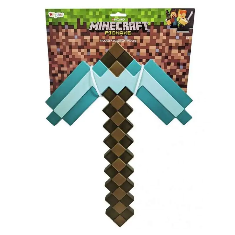 Replica de plastic Minecraft târnăcop diamant 40 cm poza produsului