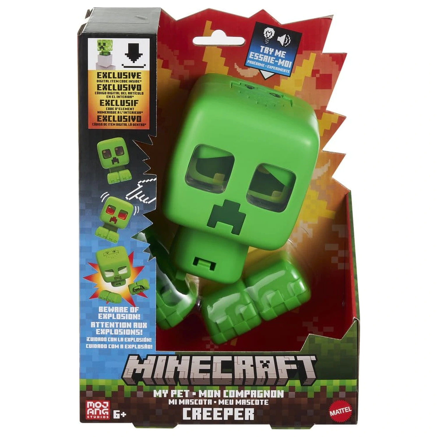 Minecraft Interactive Figure My Pet Creeper 14 cm poza produsului