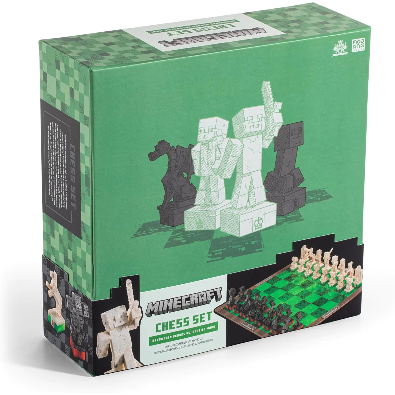 Set de șah Minecraft Overworld Heroes vs. Hostile Mobs poza produsului