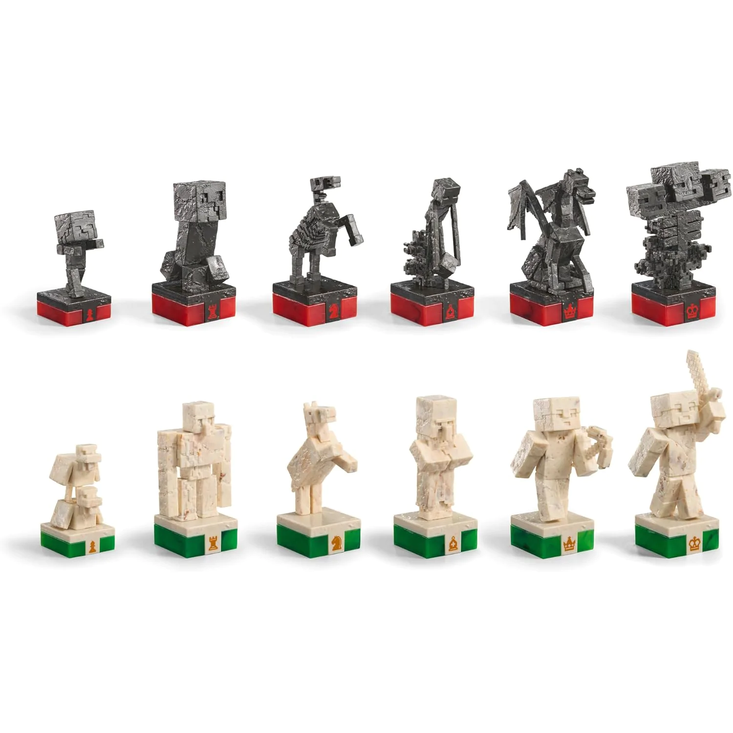 Set de șah Minecraft Overworld Heroes vs. Hostile Mobs poza produsului