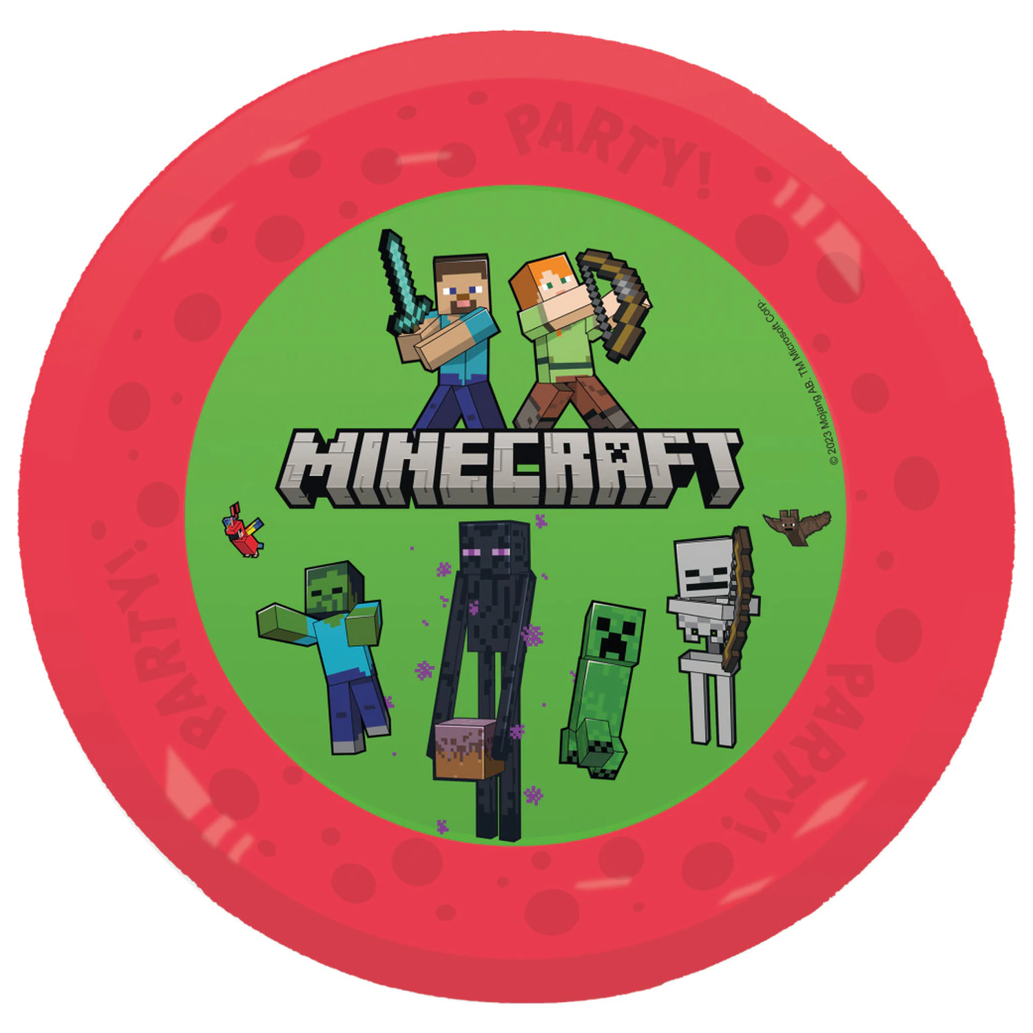 Minecraft Party micro premium farfurie plată din plastic, set de 4 piese, 21 cm poza produsului