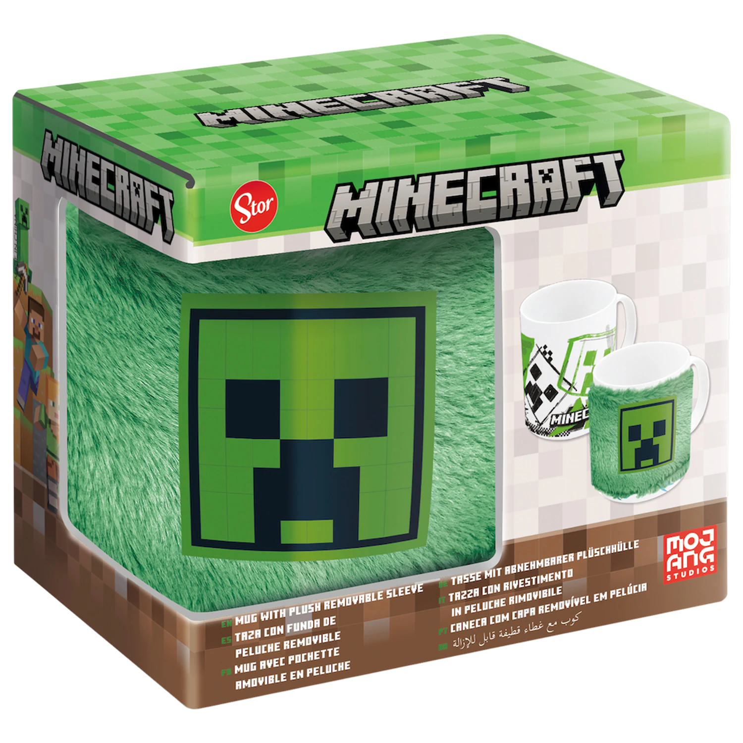Minecraft Cană cu Manșon de Pluș 325ml poza produsului