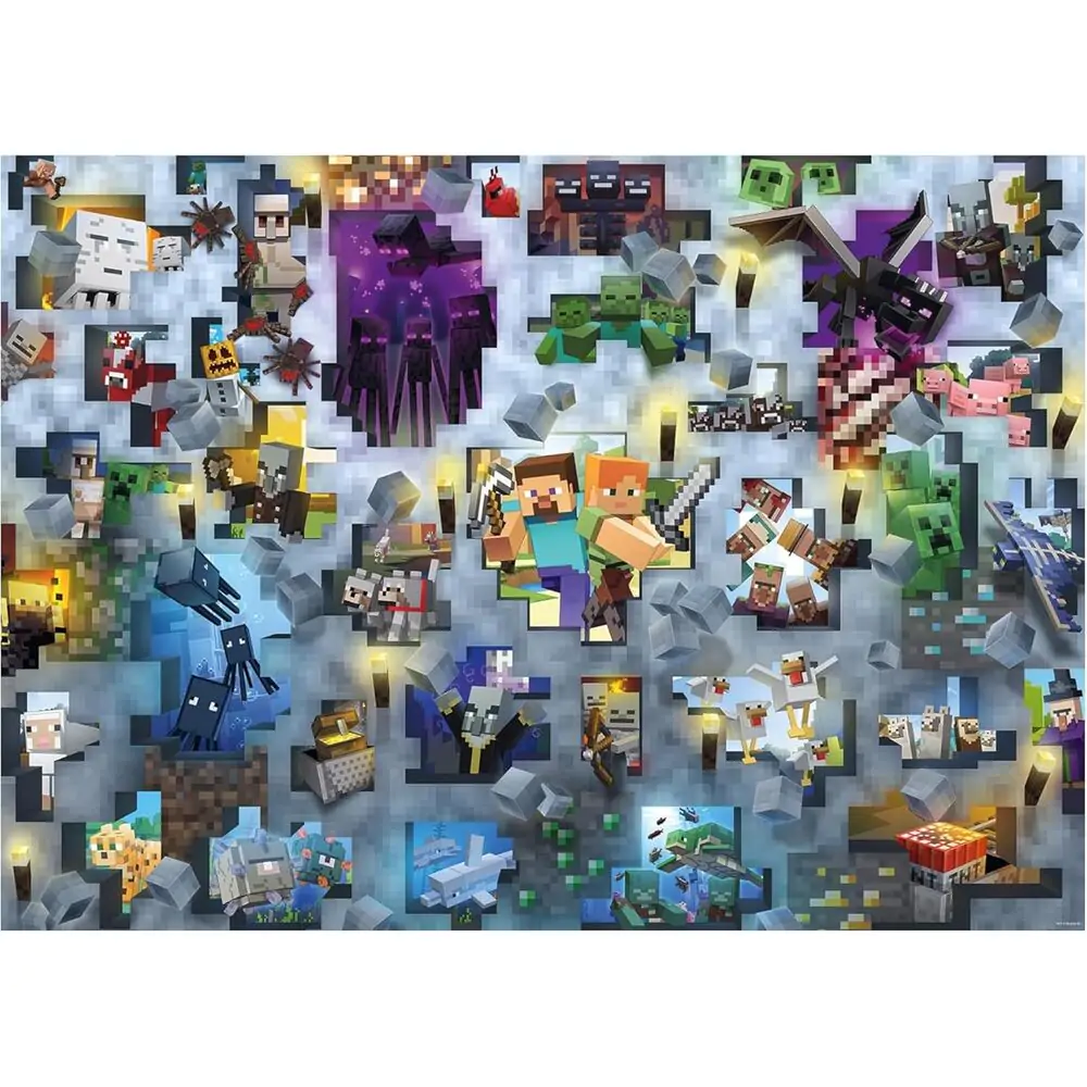 Minecraft puzzle 1000 piese poza produsului