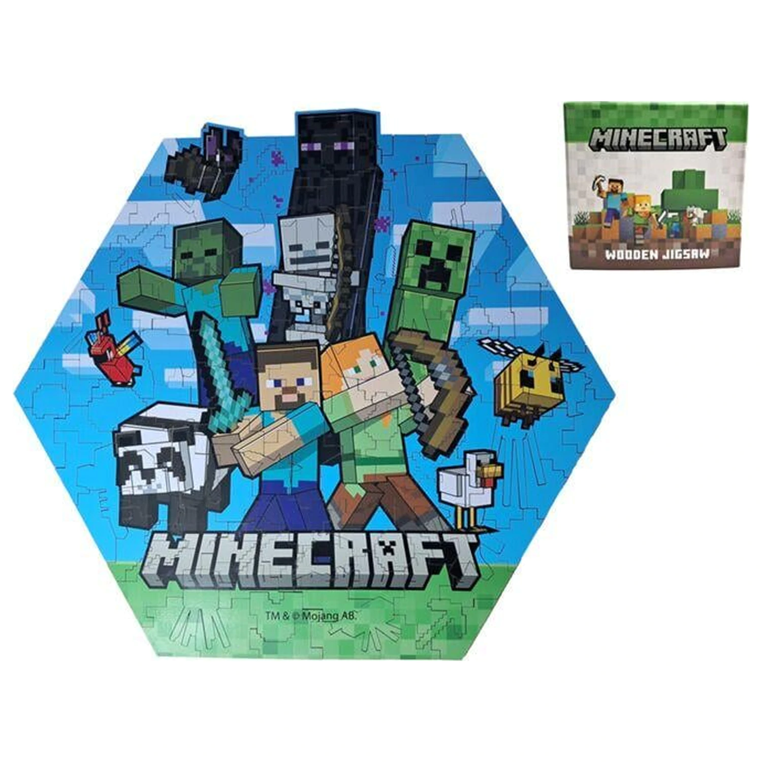 Minecraft Shaped Jigsaw Puzzle 130 de piese poza produsului