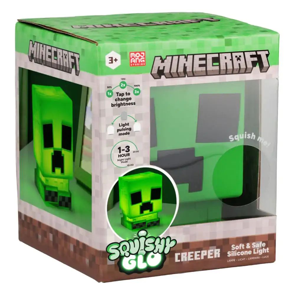 Minecraft Squishy Glo Silicon Lampă Creeper 15 cm poza produsului