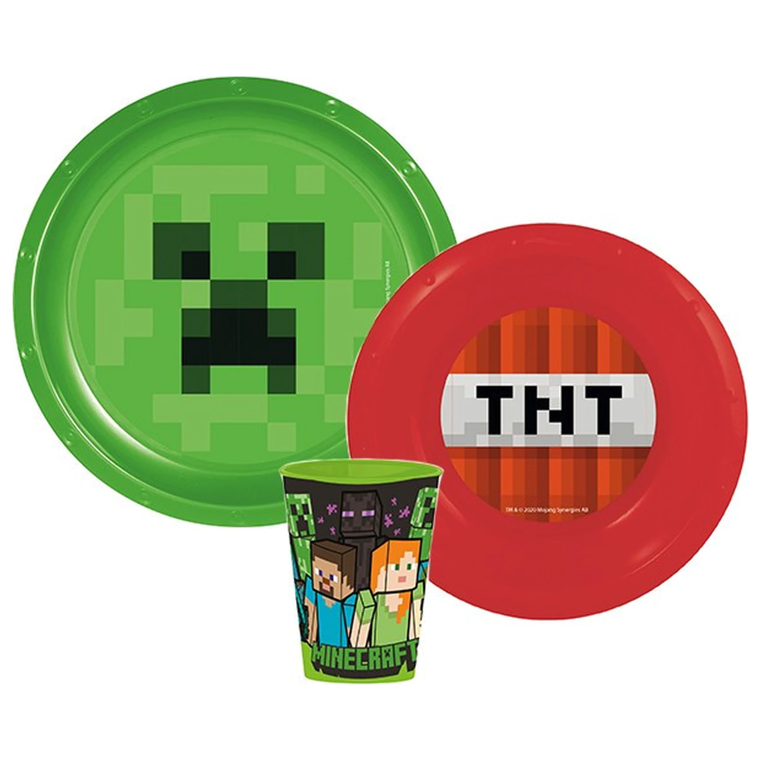 Set de cină Minecraft TNT, set de plastic poza produsului