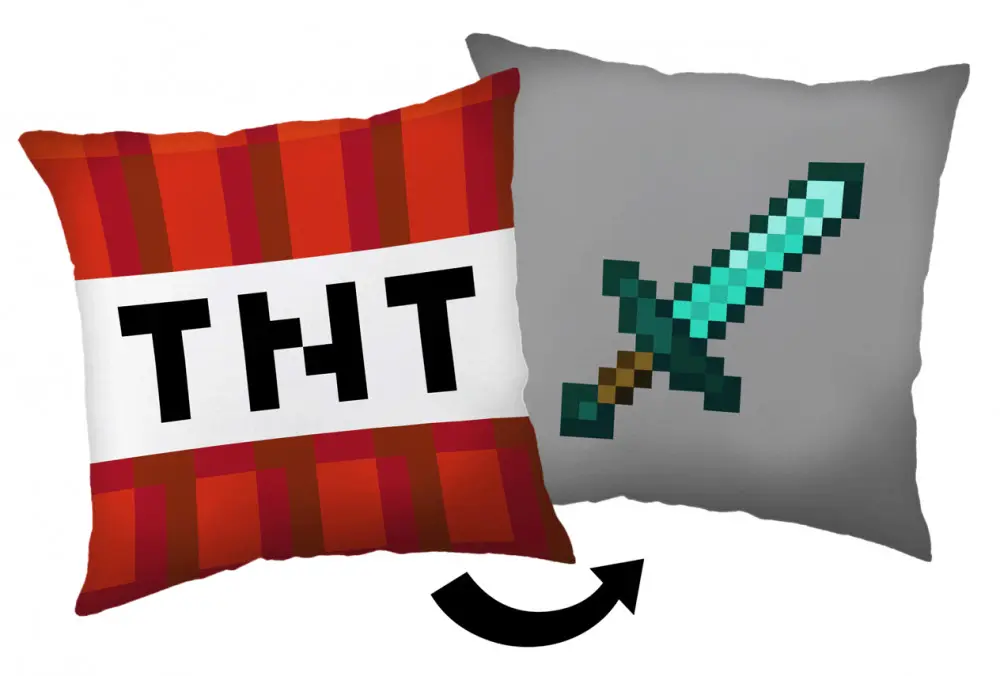 Pernă decorativă Minecraft TNT Sword cushion, perna aruncata 40*40 cm poza produsului