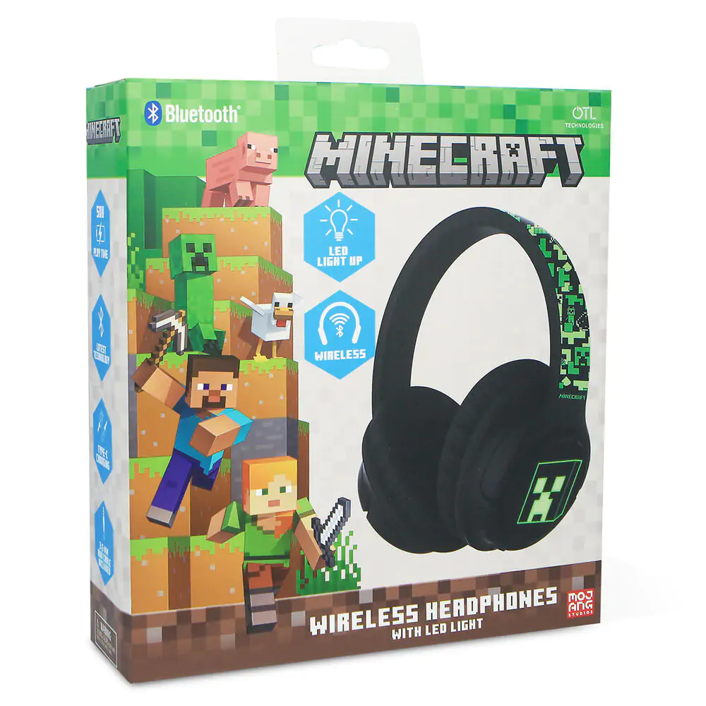 Căști wireless LED Minecraft poza produsului