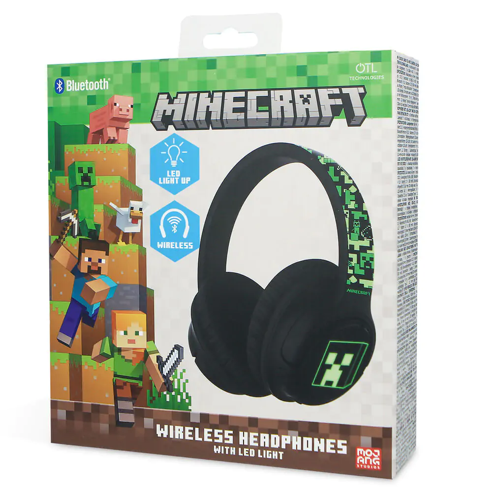 Căști wireless LED Minecraft poza produsului