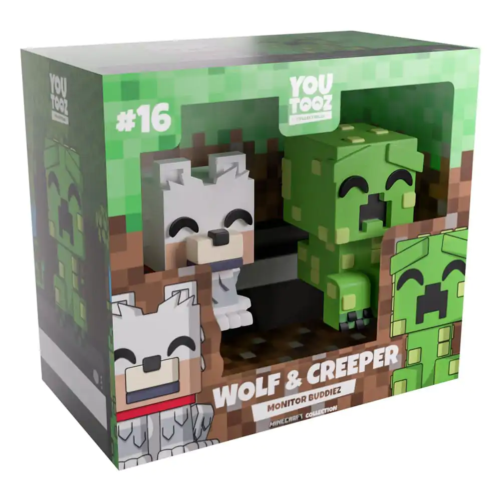 Minecraft Vinyl Figures Lup și Creeper Monitor Buddiez poza produsului