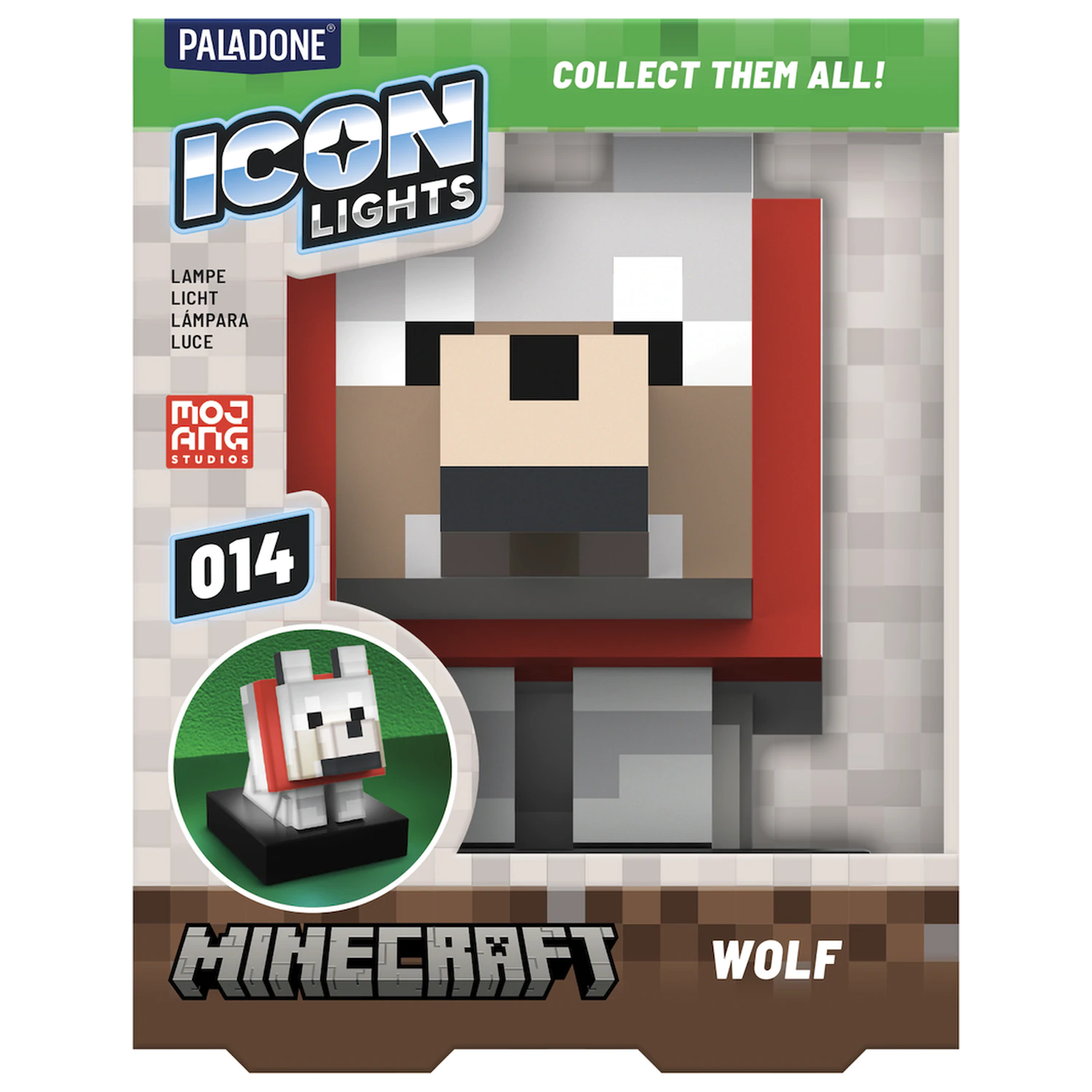 Minecraft Wolf Icon Lampa poza produsului