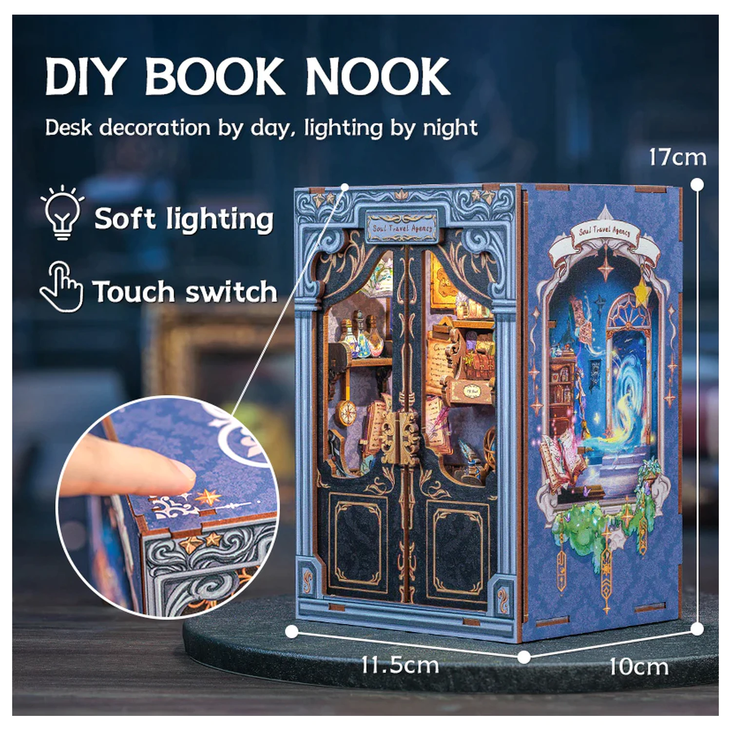 MINIATURE HOUSE DIY Soul Travel Agency 97 piese + set de constructie cu lumina LED poza produsului
