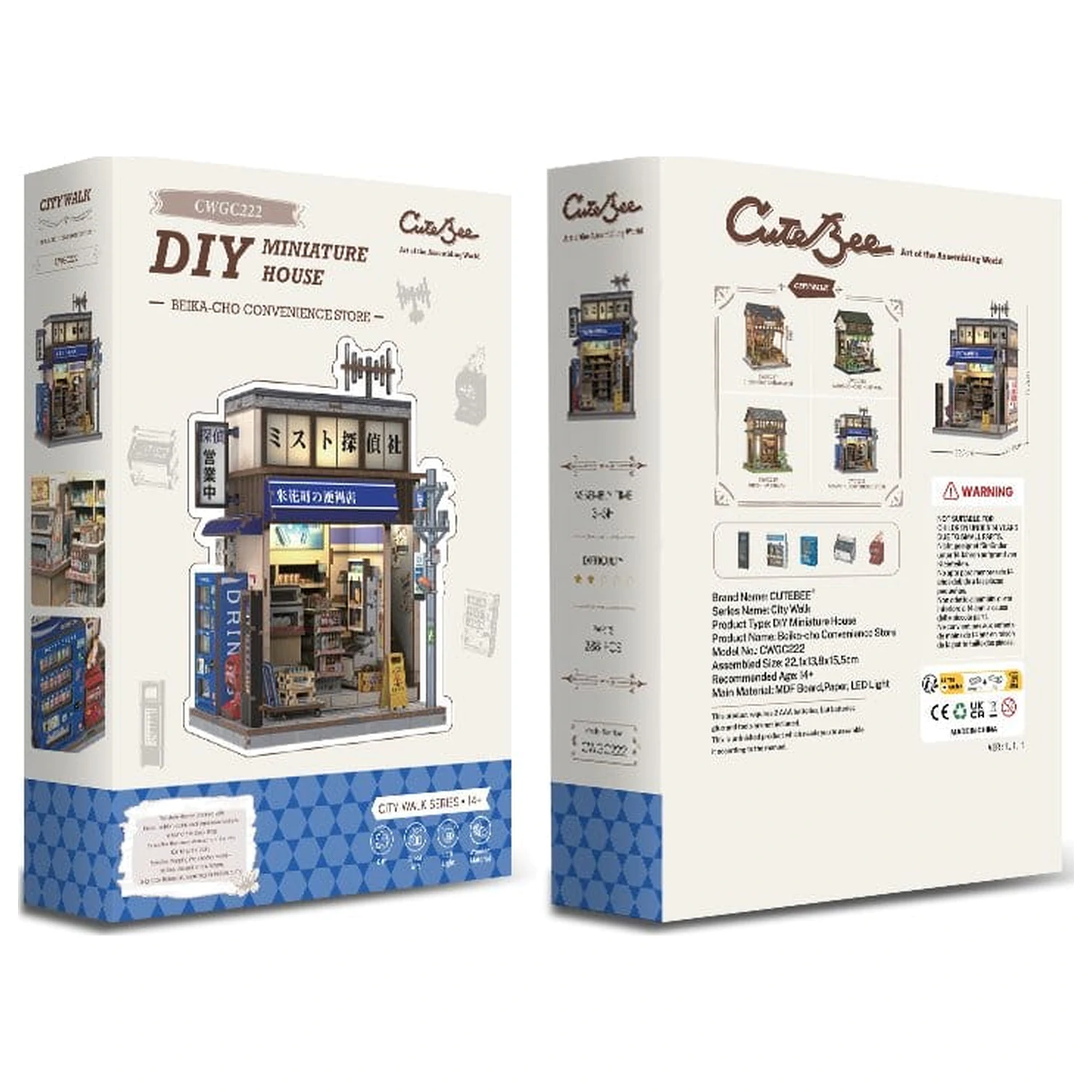 Kit model casa miniatura Magazin Beika-cho Convenience Store 22 x 15 cm poza produsului