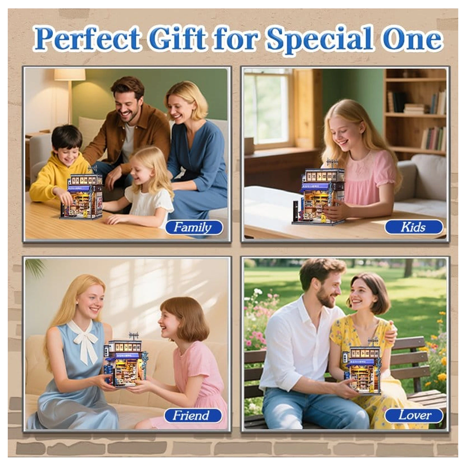 Kit model casa miniatura Magazin Beika-cho Convenience Store 22 x 15 cm poza produsului