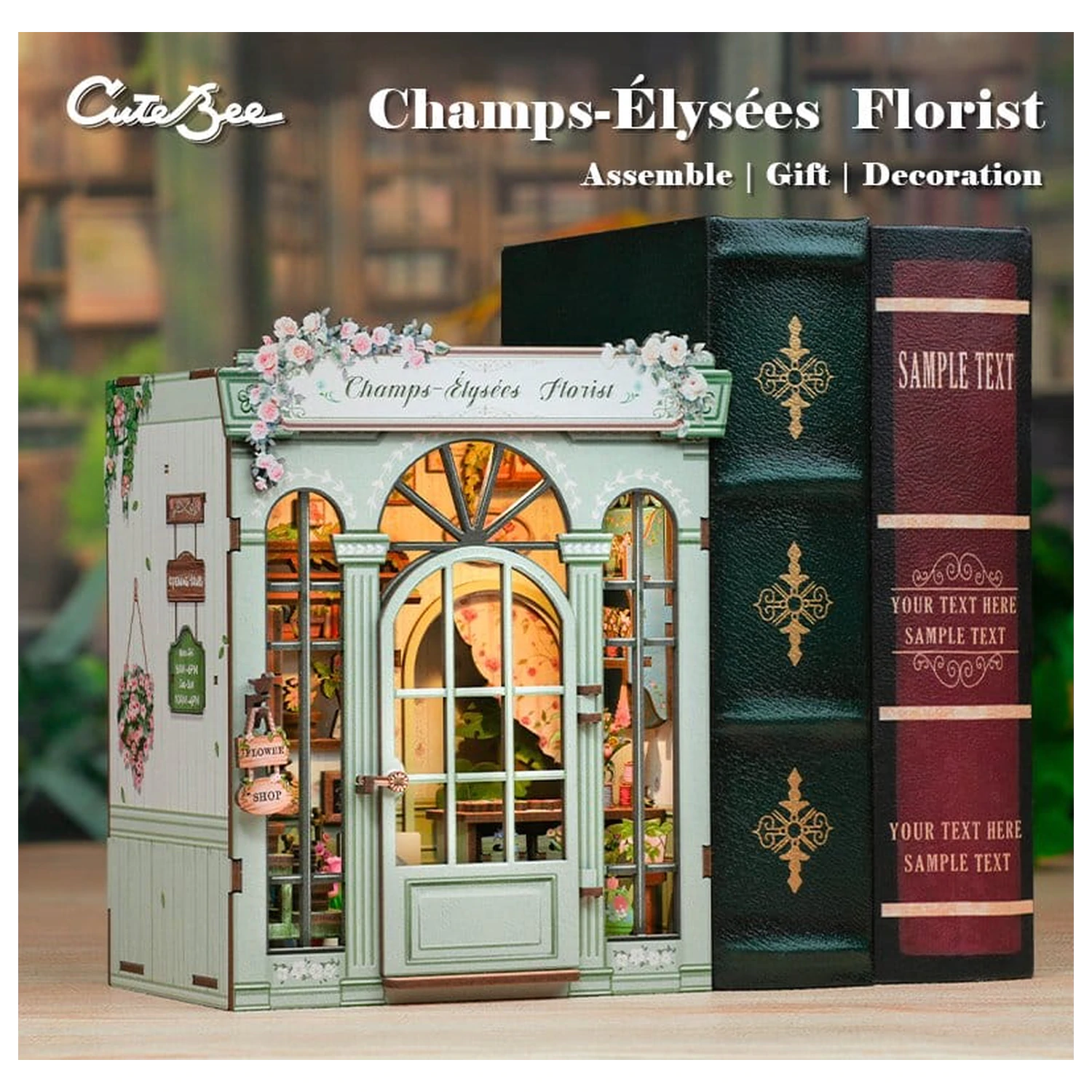 Kit Model Casa Miniatura Florarie Champs-Élysées 18 x 16 cm poza produsului