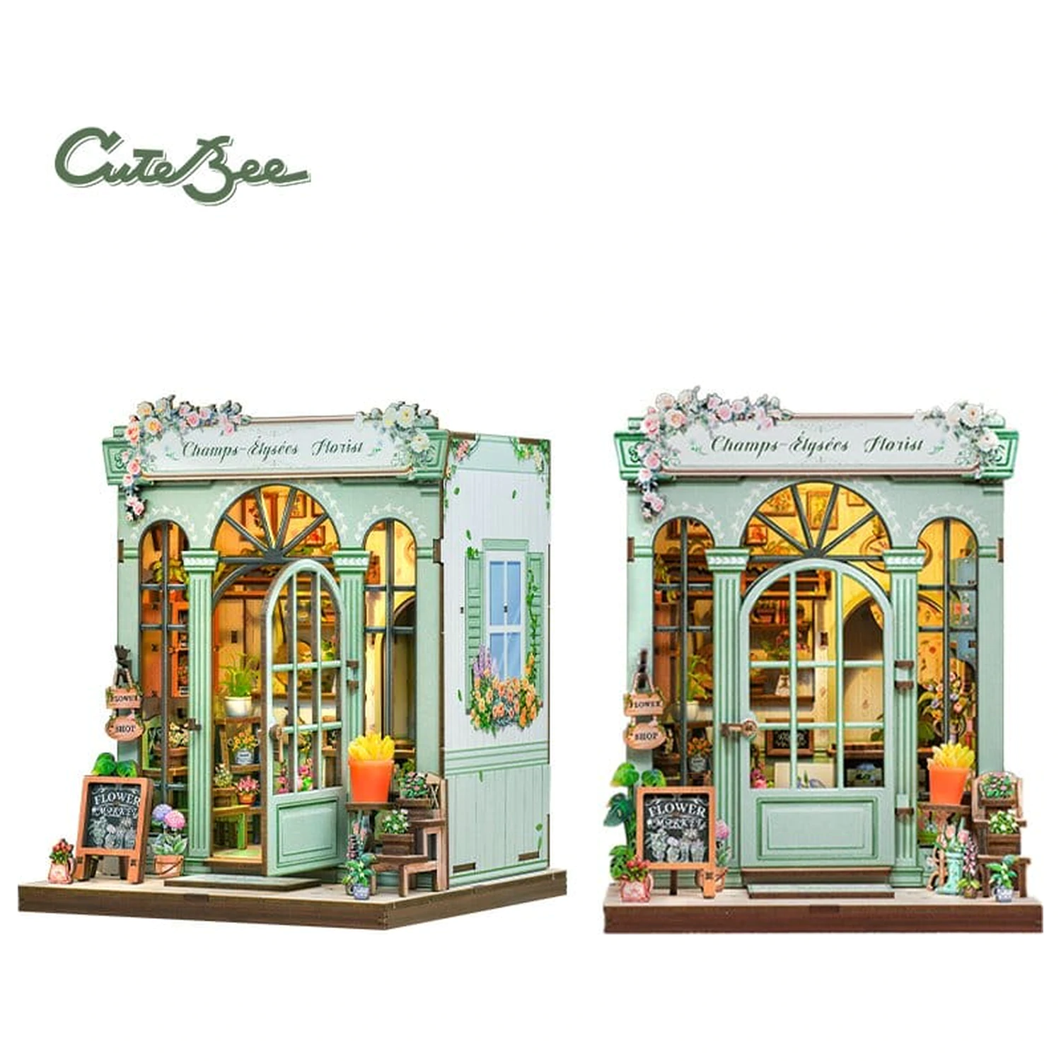 Kit Model Casa Miniatura Florarie Champs-Élysées 18 x 16 cm poza produsului