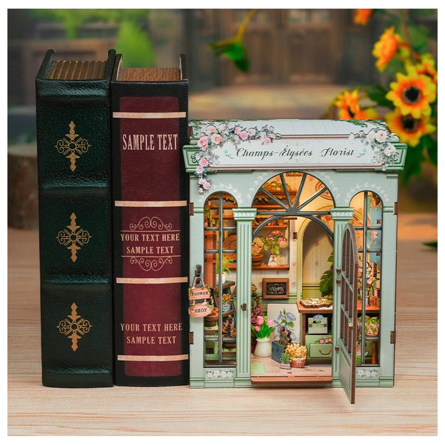 Kit Model Casa Miniatura Florarie Champs-Élysées 18 x 16 cm poza produsului