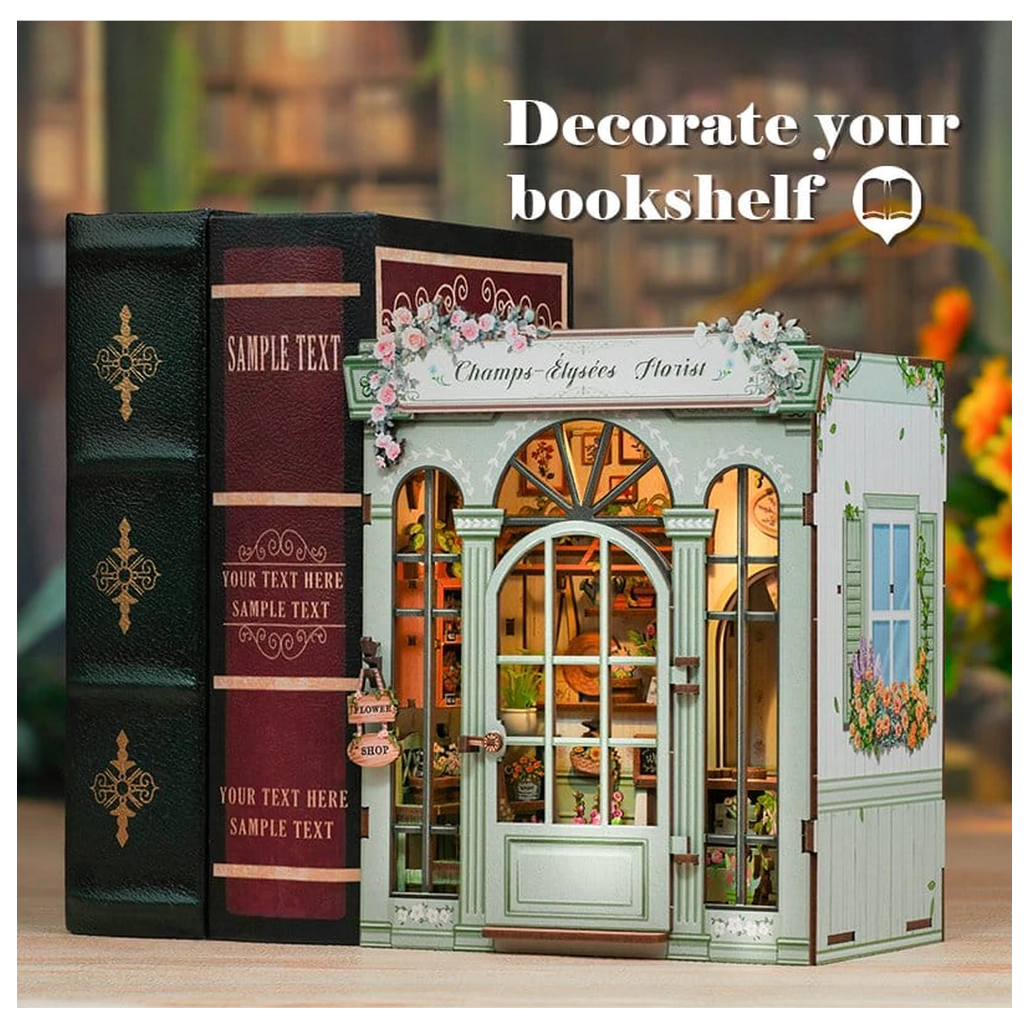 Kit Model Casa Miniatura Florarie Champs-Élysées 18 x 16 cm poza produsului