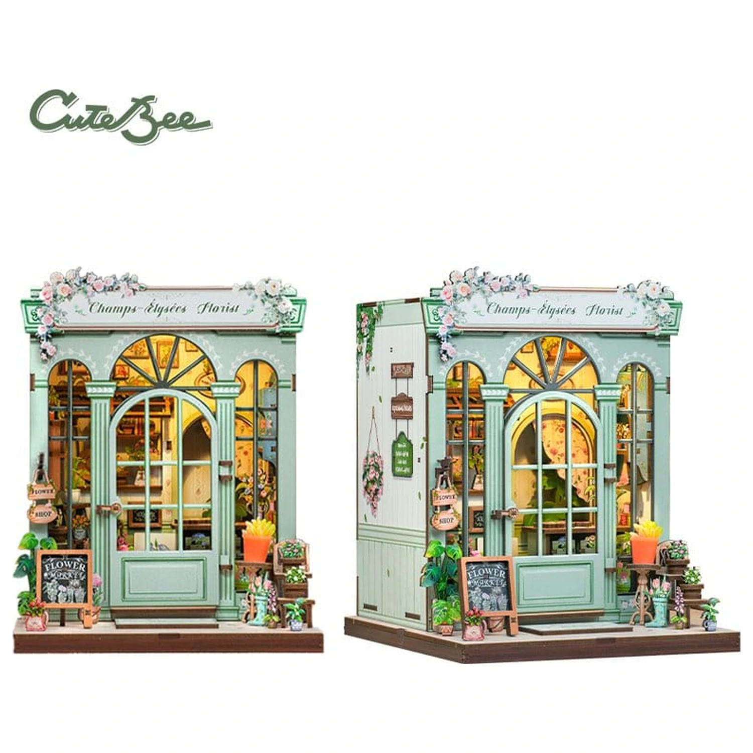 Kit Model Casa Miniatura Florarie Champs-Élysées 18 x 16 cm poza produsului