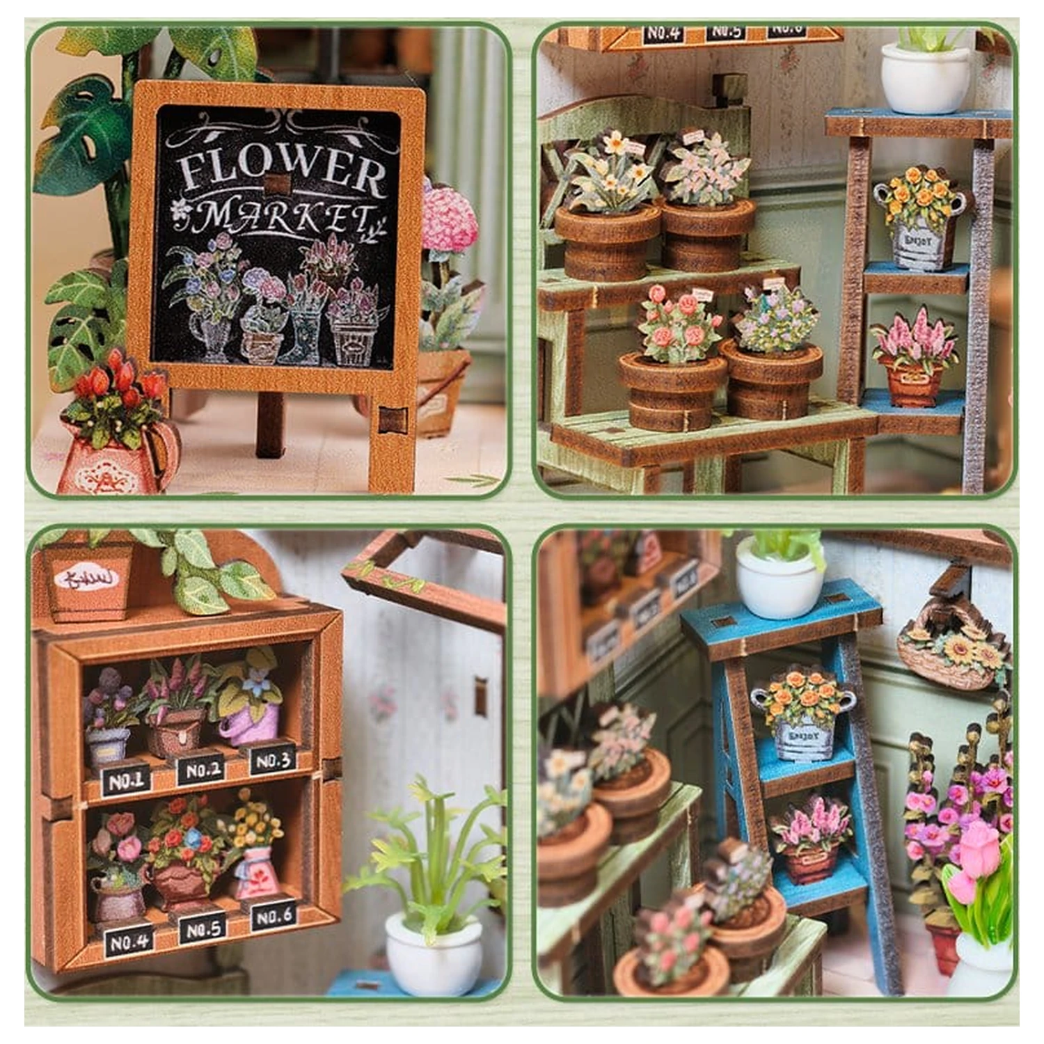 Kit Model Casa Miniatura Florarie Champs-Élysées 18 x 16 cm poza produsului