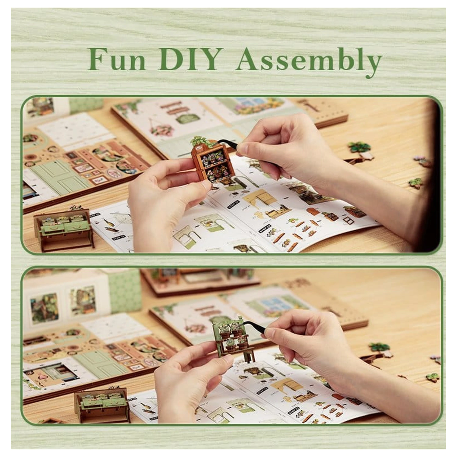 Kit Model Casa Miniatura Florarie Champs-Élysées 18 x 16 cm poza produsului