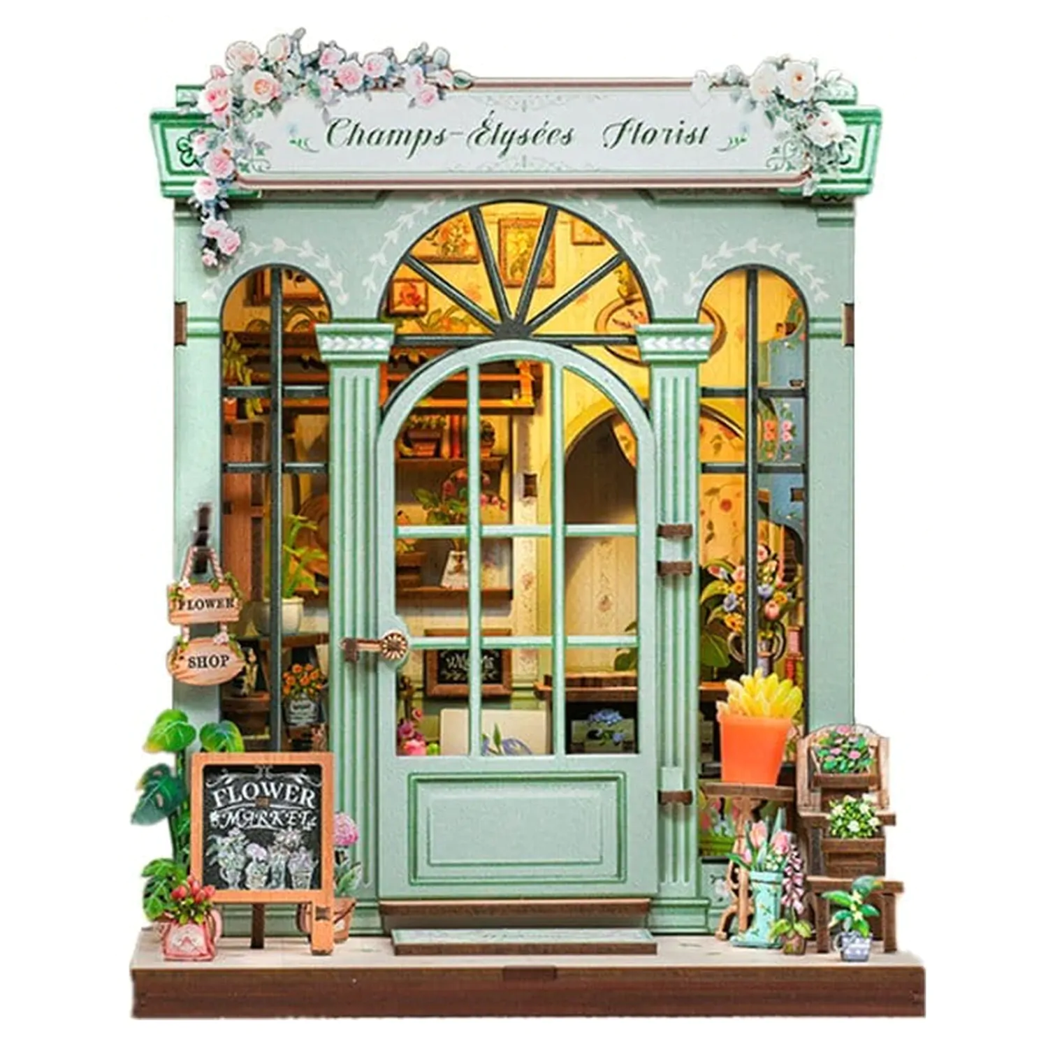 Kit Model Casa Miniatura Florarie Champs-Élysées 18 x 16 cm poza produsului