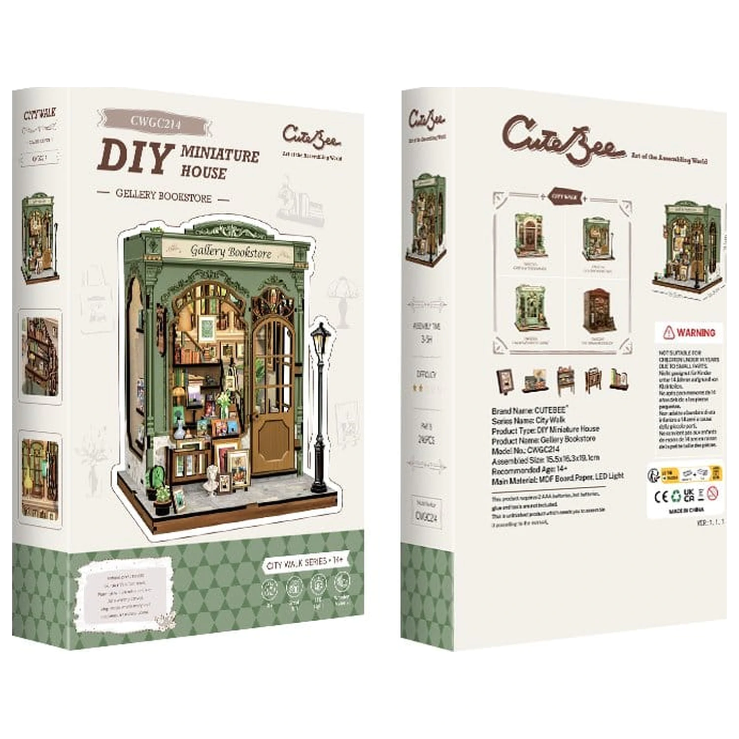 Kit model casa in miniatura Gallery Bookstore 20 x 16 cm poza produsului