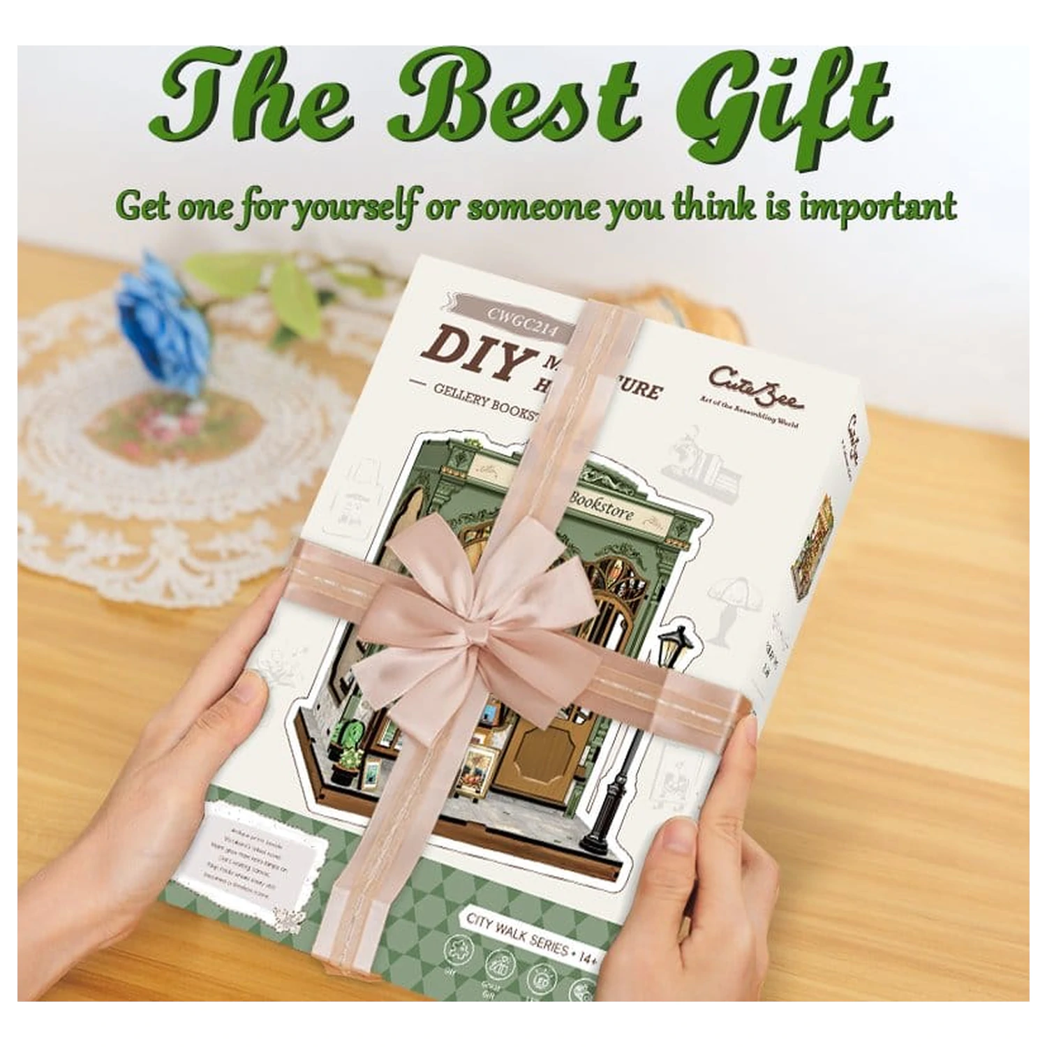 Kit model casa in miniatura Gallery Bookstore 20 x 16 cm poza produsului