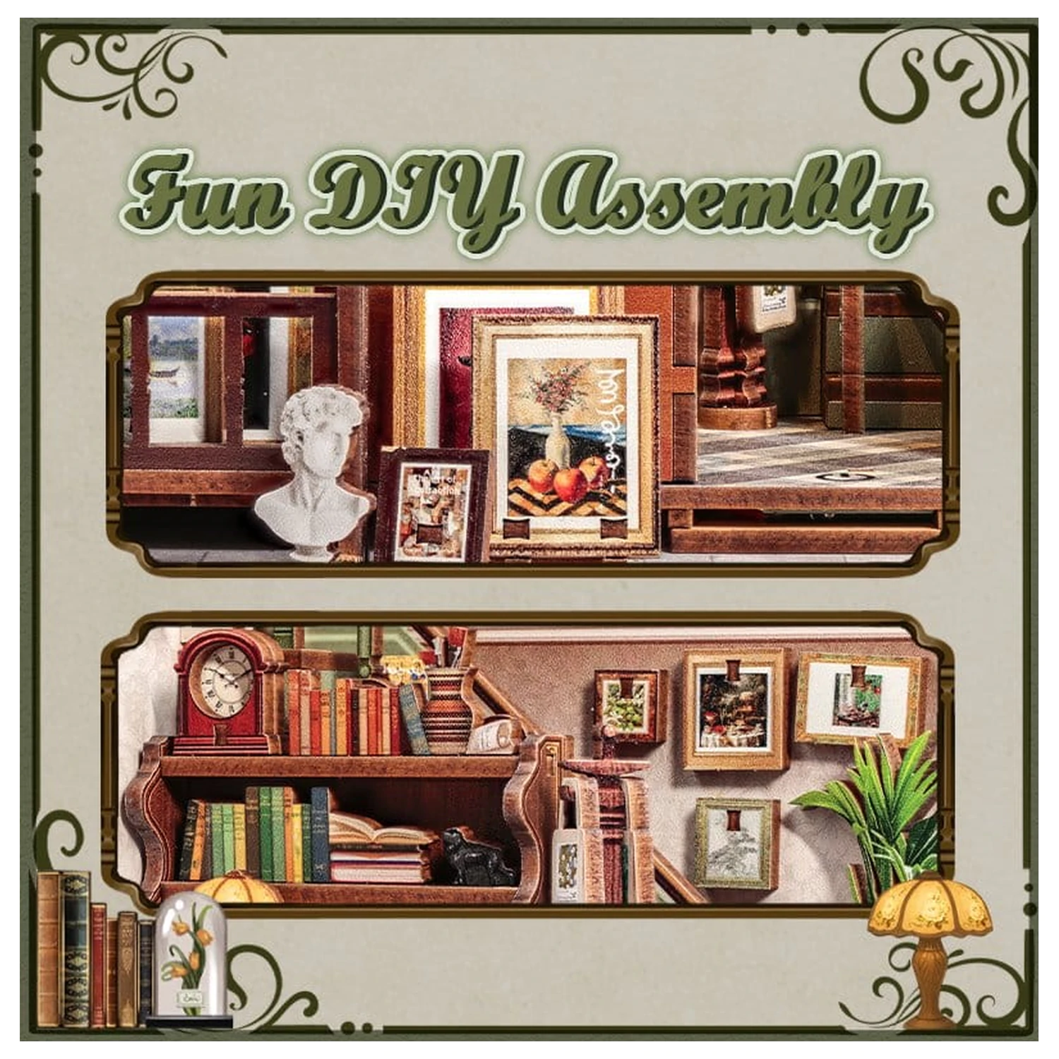 Kit model casa in miniatura Gallery Bookstore 20 x 16 cm poza produsului